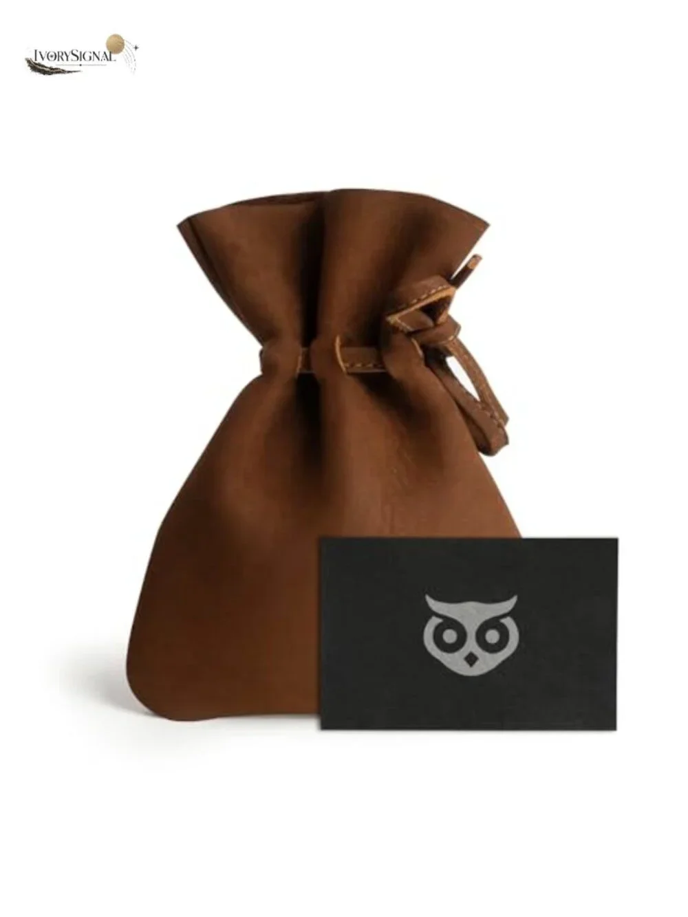 Handmade Leather Drawstring Coin Pouch for Men Women Cosplay